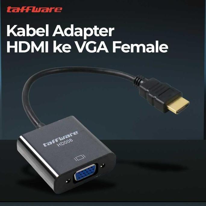 BEAM Taffware Kabel Sambungan Adaptor HDMI ke VGA Female - HD008