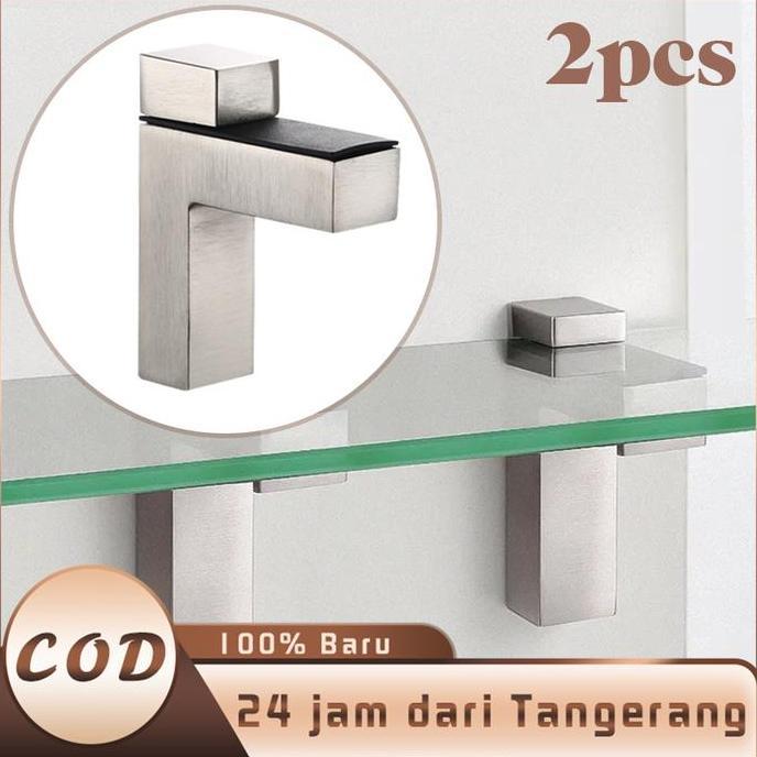 NUWAX Siku Jepit Kaca Glass Clamp Ambalan Rak Siku Glass Penjepit Penopang