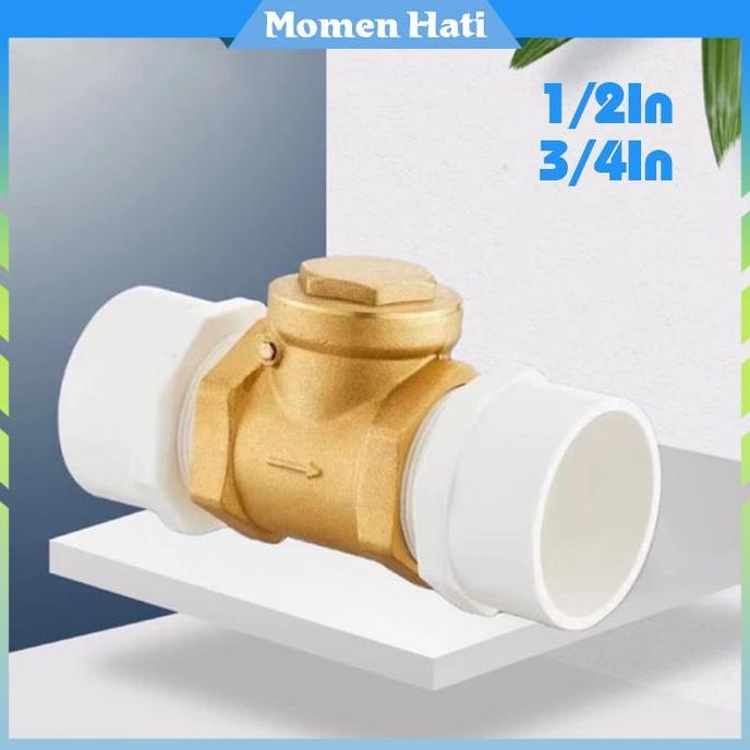 VEXANAF Swing Check Valve / Tabok Klep Kuningan / Klep Tabok 3/4 Inch 1/2 Inch
