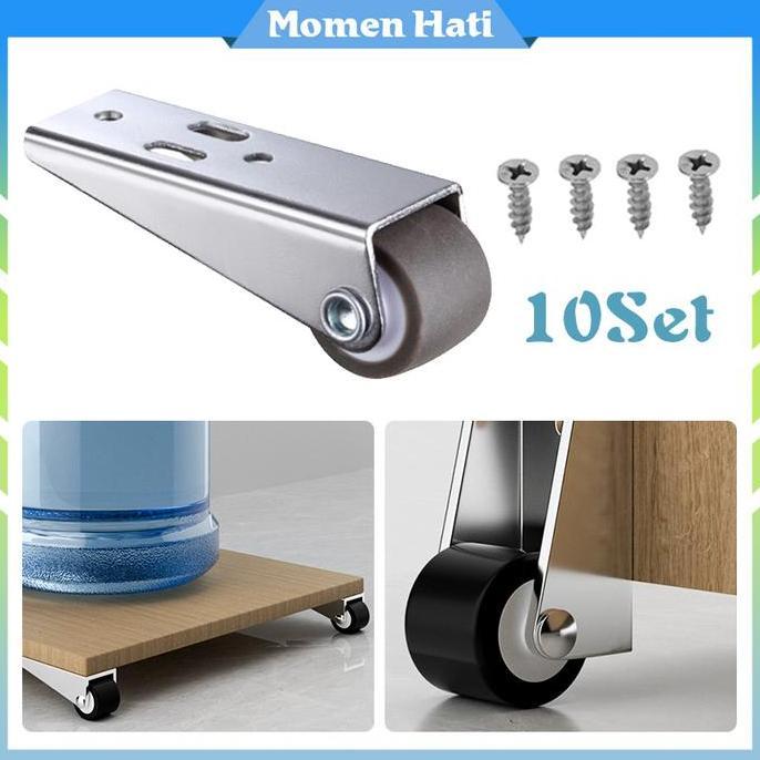VEXANAF 10Set Roda Bawah Pintu Sliding Universal / Penyangga Rel Bawah Pintu / Katrol Penyangga Pint