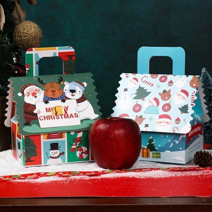 VEXANAF Hampers Natal Gable Box Natal Kotak Natal Christmas Box Kotak Kue Natal Kotak Hampers Natal 