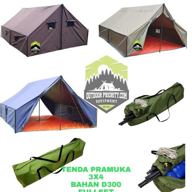 Terlaris Tenda Pramuka 3X4 Bahan D300 Korea