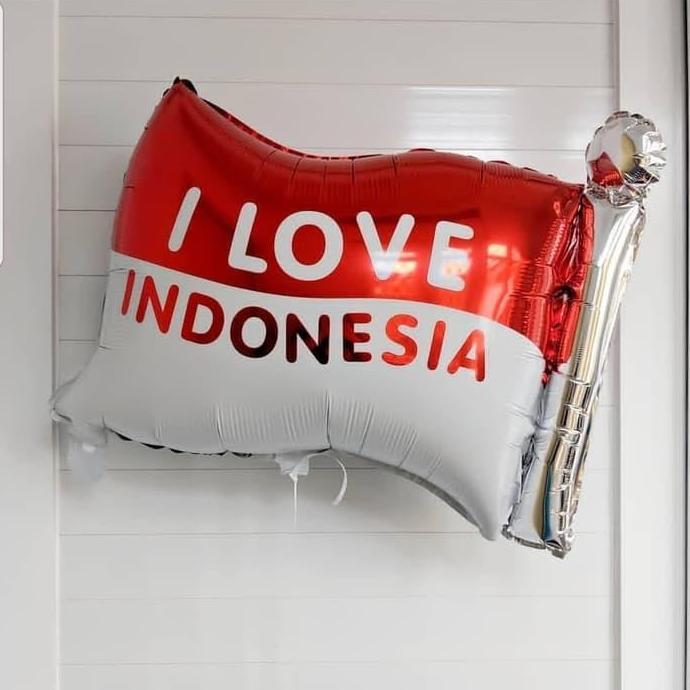 New- Balon Bendera Foil HUT RI Merah Putih 60 cm / Foil DIRGAHAYU RI