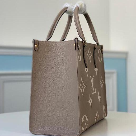 Tas L0UIS VUITT0N ONTHEGO MM MICROCHIP TOURTERELLE BICOLOR EMPREINTE GIANT MONOGRAM