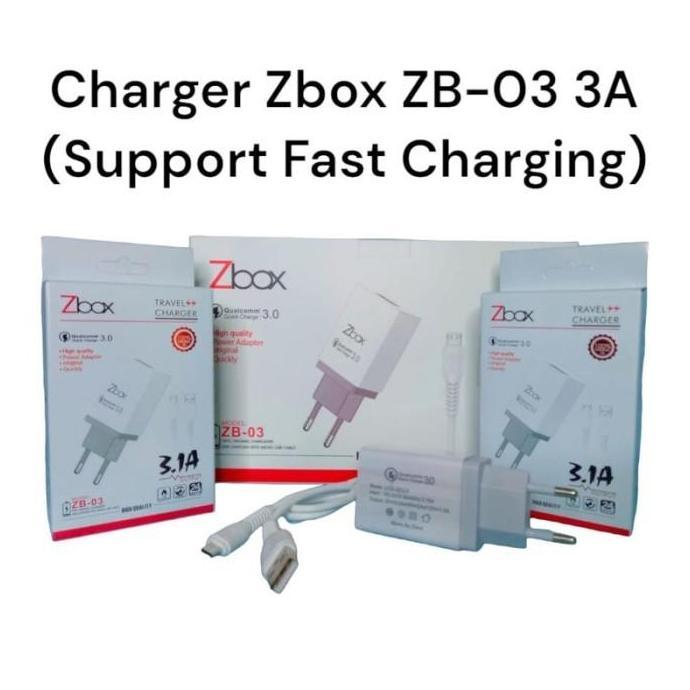 New- Zbox ZB-03 Charger 3A with micro/type-C USB Fast Charging Qualcomm