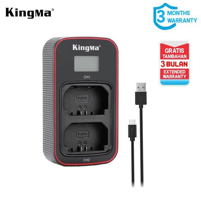 Kingma Dual Charger Sony Np-Fz100 Quick Charge - Lcd Display
