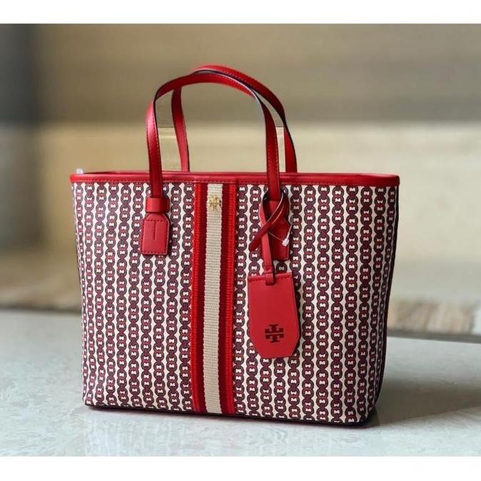 Tory Burch gemini link canvas tote small