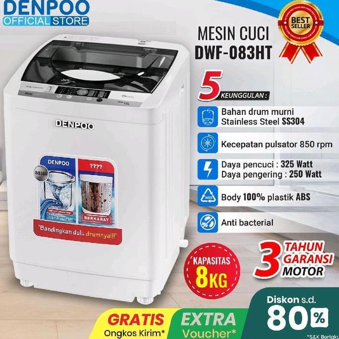 Denpoo Mesin Cuci DWF 083 HT 8 KG
