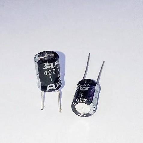 X10 ELCO 1UF 400V 1UF.400V 400V1UF 400V-1UF KAPASITOR CAPACITOR ELKO ELCO 1 MIKRO 400 VOLT HIGH QUAL