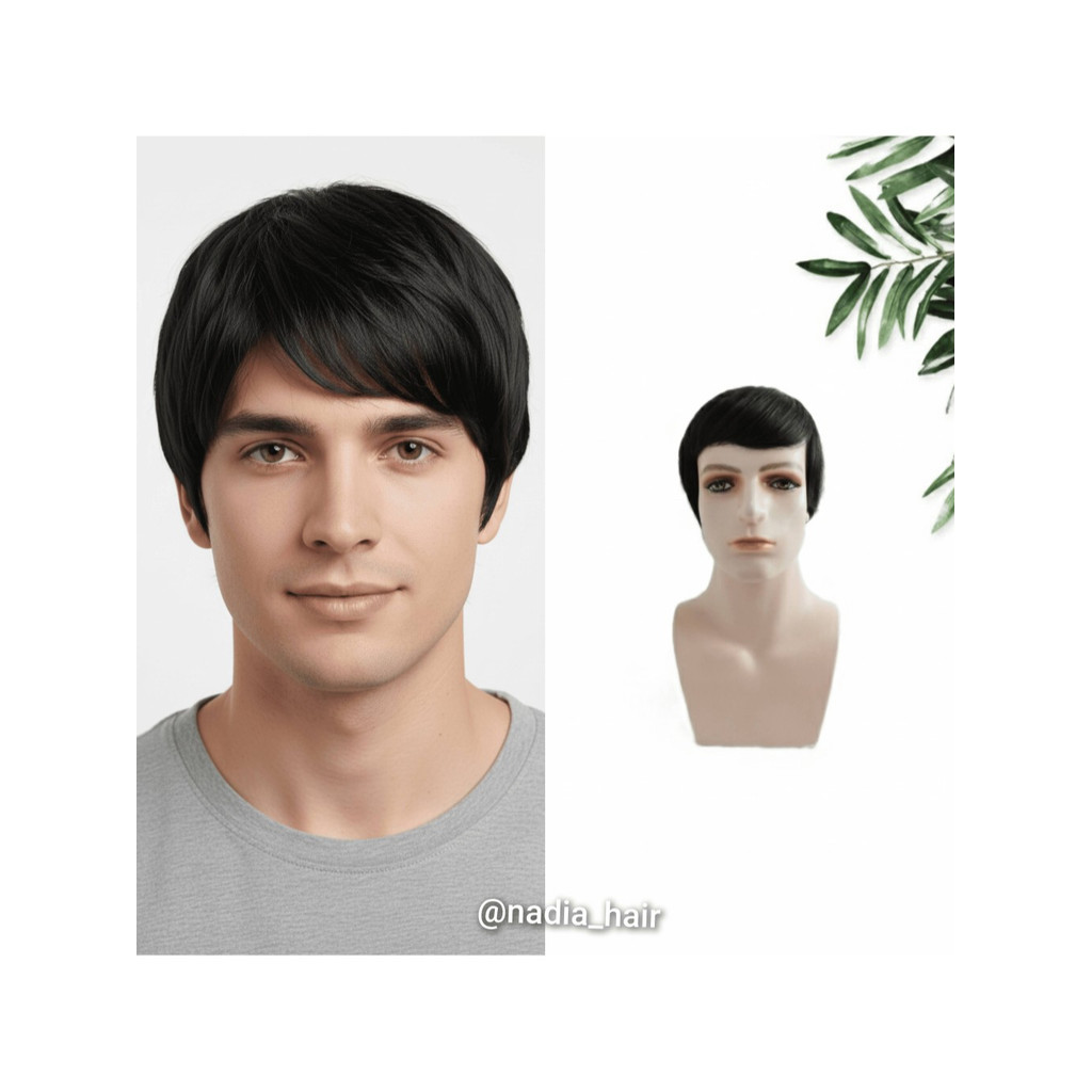 Wig Pria/Wig Pendek Pria/Wig Pria 01/Wig Pria Kekinian/Wig Pria Modern