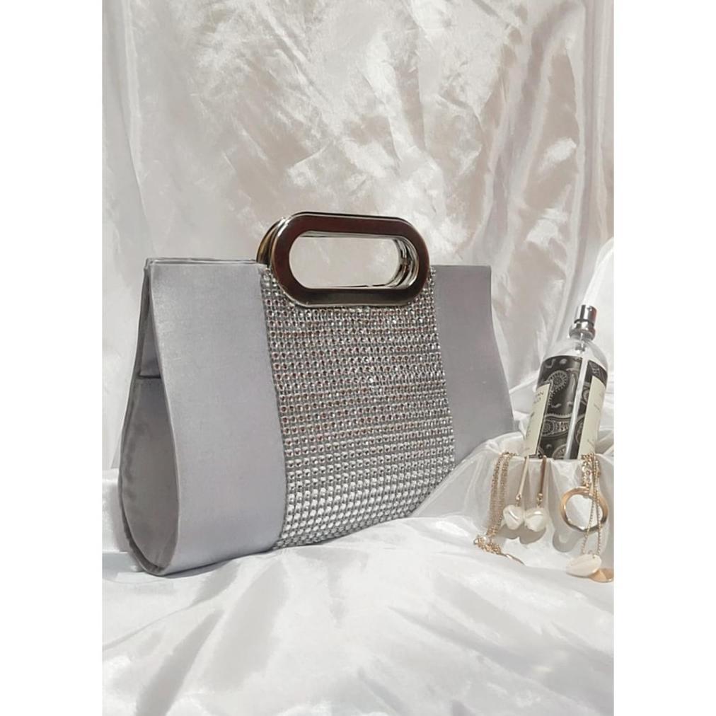 Murah` Original Tas Satin Azkia Model Clucth Dan Selempang Bahan Satin Halus Cocok Nuat Ke Pesta Ata