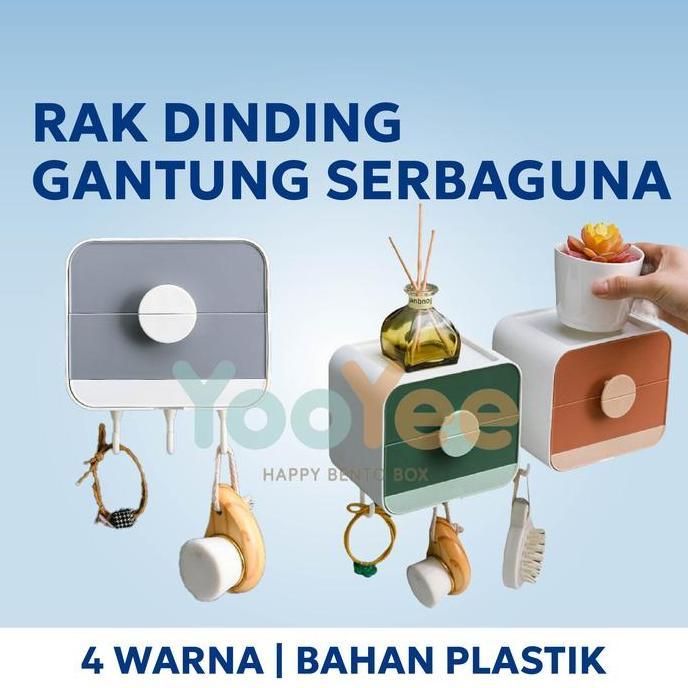 Yooyee Rak Dinding Gantung Serbaguna Kamar Tidur Kamar Mandi