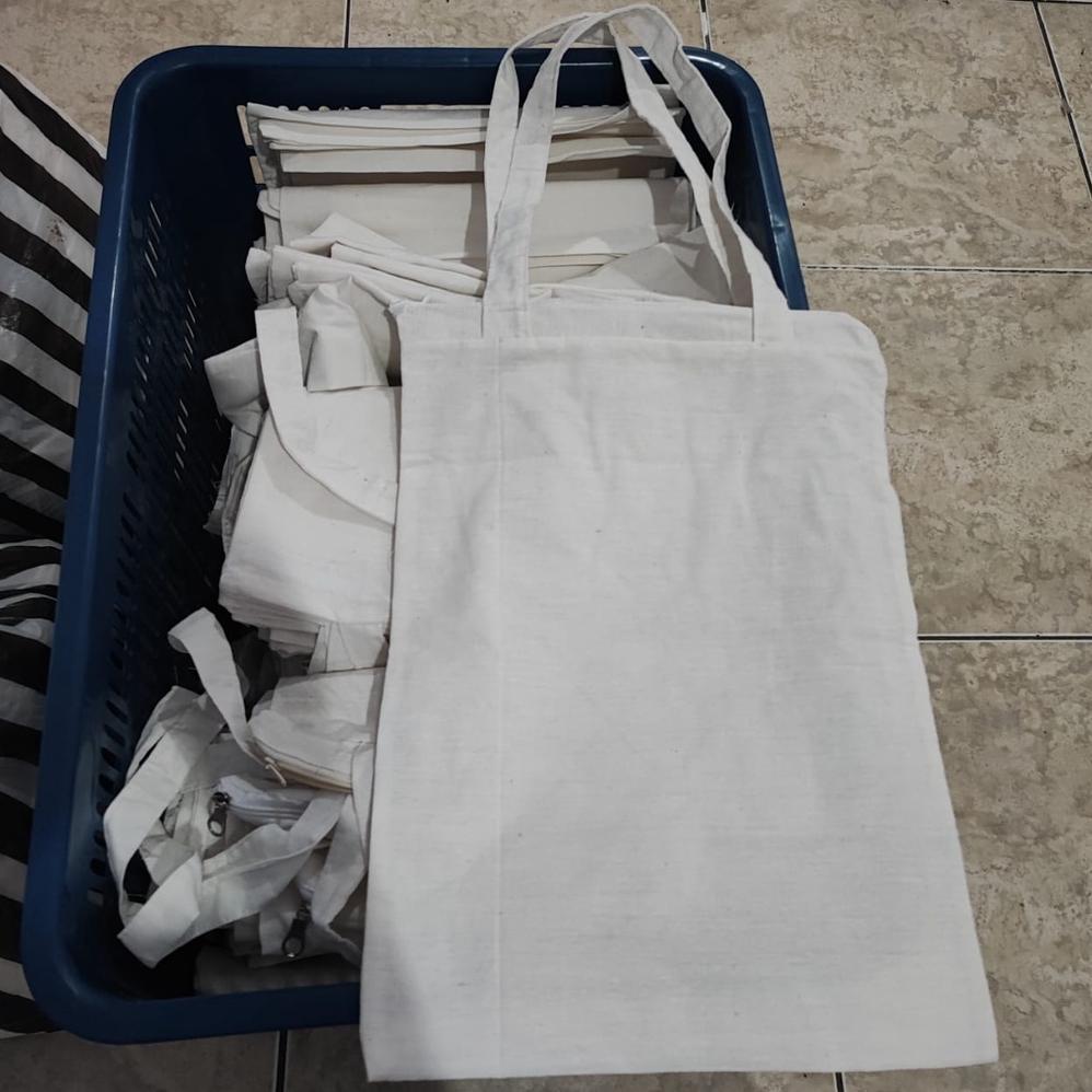 LIMITED` HEMAT Tas Blacu POLOS (Resleting) Tote Bag Blacu Gantungan