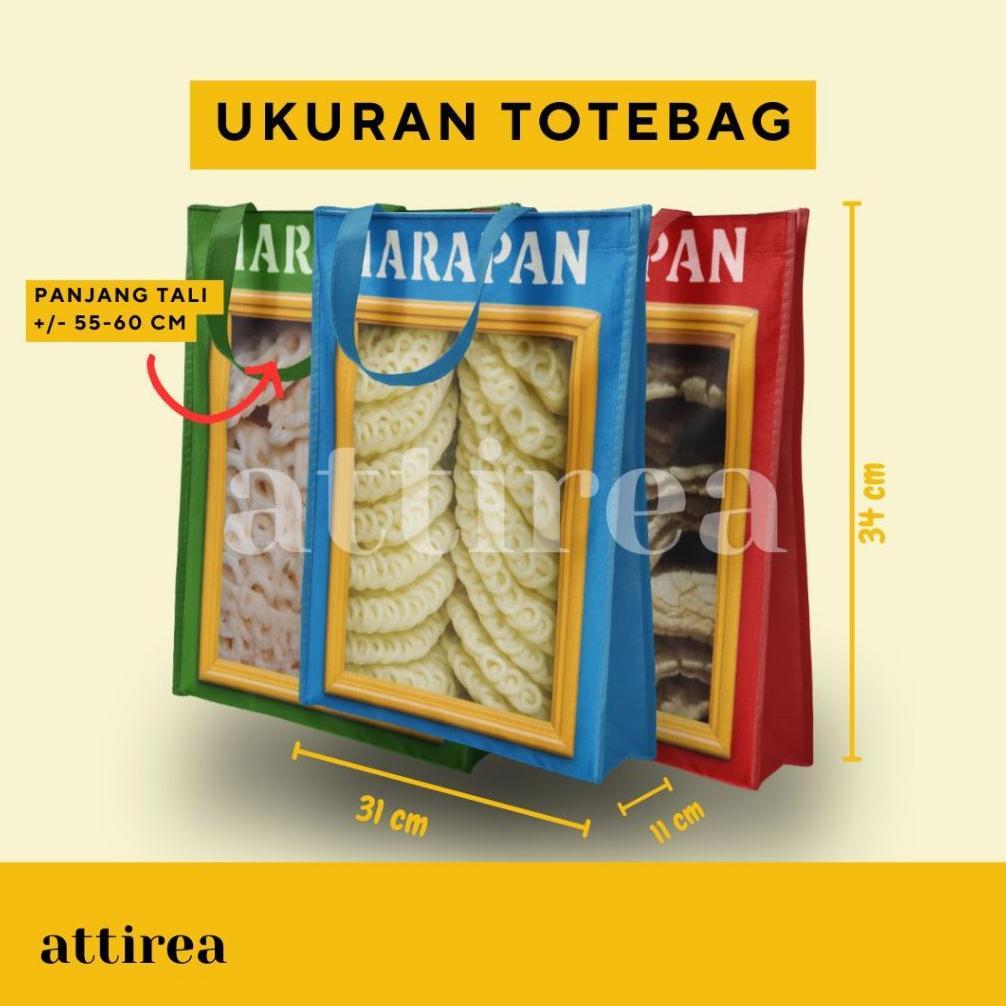 hot` best seller tote bag kanvas aneka kerupuk kaleng | souvenir hadiah lucu unik
