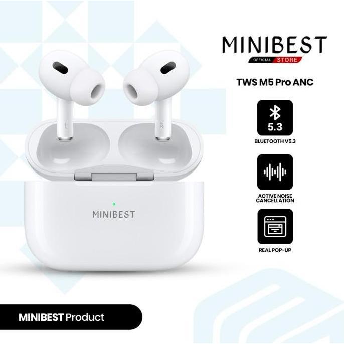 New- MINIBEST M5 Pro ANC TWS Earphone Headset Bluetooth V5.3
