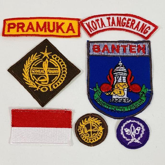 Premium 1 Set Badge Pramuka Putri Kota Tangerang Banten
