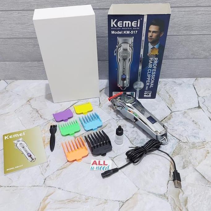 Hair Clipper Kemei Original Alat Cukur Rambut Charge Kemei Km 517