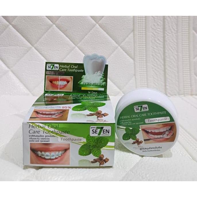 READY GREEN SE7EN//HERBAL ORAL CARE TOOTHPASTE//ODOL PEMUTIH GIGI/ORI 100% THAILAND