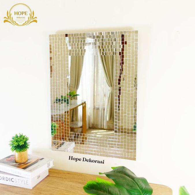 Cermin Gantung Dinding Kotak - Cermin Dinding - Cermin Rias - Cermin Minimalis