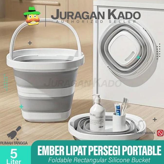 Ember Lipat Kotak 5 Liter Ember Portable Silicone Kotak Ember 5 Liter Ember Lipat Multifungsi