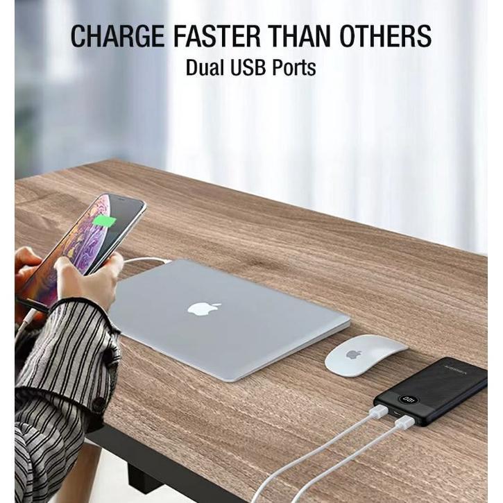 NEW NEW DEALS POWERBANK MOFIT M18 10.000MAH LCD + FAST CHARGE REAL CAPACITY