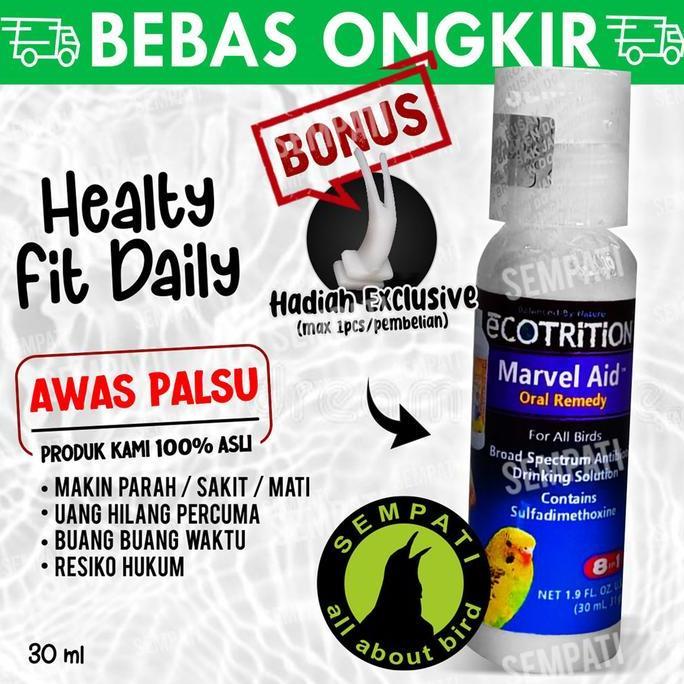 Marvel Aid Oral Remedy 30ml For All Bird Obat Burung Kakatua Finch Lovebird Murai Kacer Kenari Bulu 