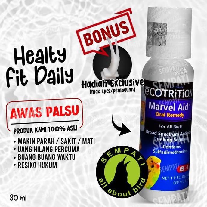 Marvel aid oral remedy 30ml obat burung kakatua finch lovebird sakit