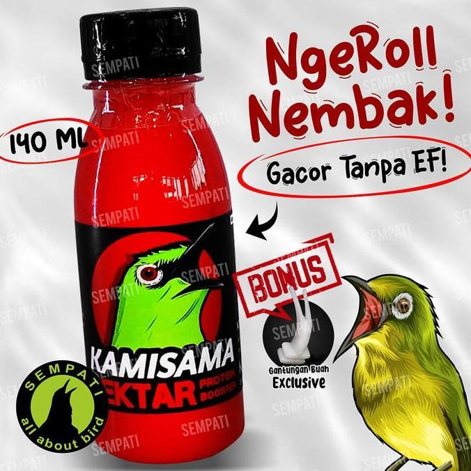 Kamisama Nektar Protein Booster Nectar Pakan Minum Burung Sogon Konin Ninja Kolibri Pleci Nektar Mer