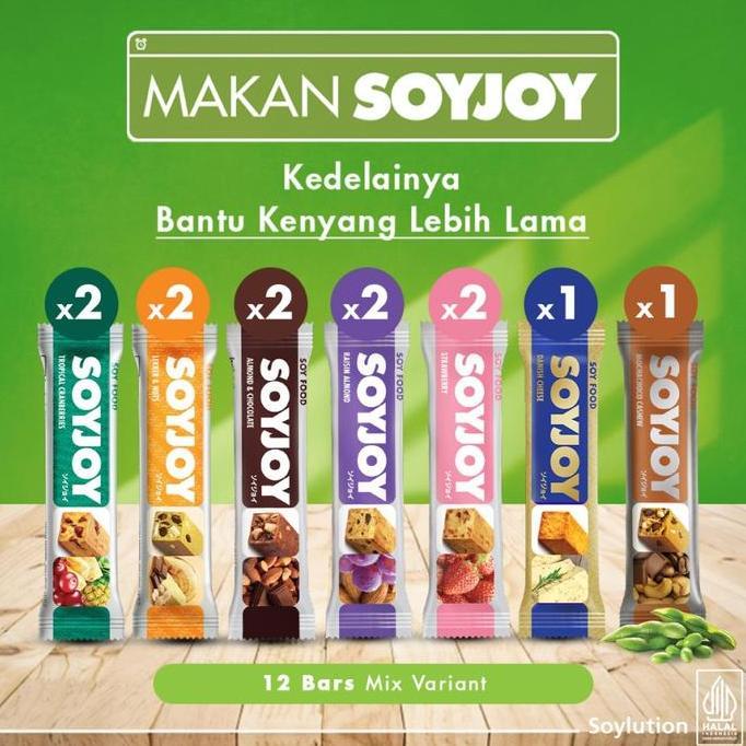 SOYJOY Snack Bar Kedelai All Variant - 12 Bar