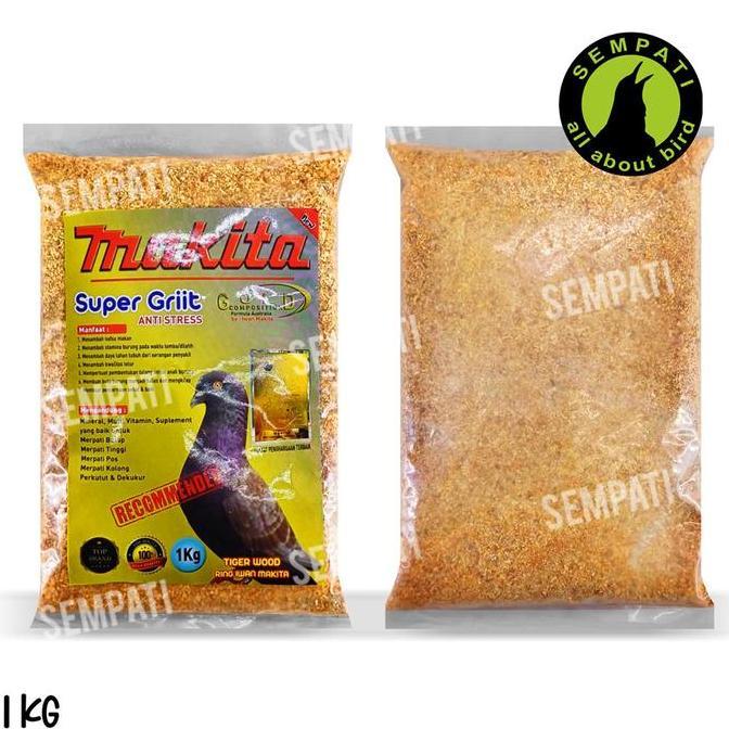 Makita Super Griit Gold 1 Kg Pakan Burung Asinan Remisan Kalsium Top Grit Makanan Merpati Tinggian B