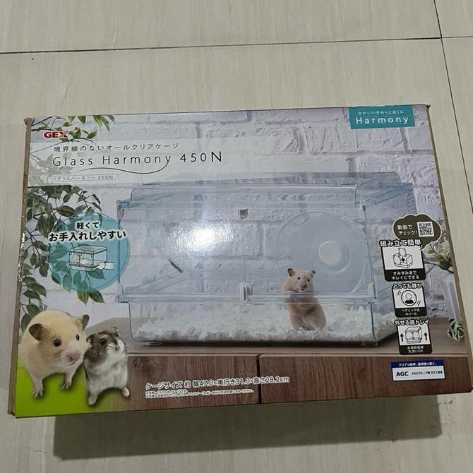 Kandang Akrilik Kaca Hamsterdll Gex Glass Harmony450