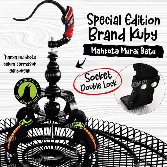 Socket Soket Motif Logo Kuby Karet Sangkar Kandang Burung Murai Batu Racing Pro Cakram Cakaran Gantu