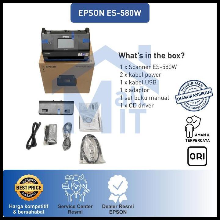 Scanner Epson Es-580W Es580W Es 580W Es 580 W A3 Wifi Garansi Resmi Good Quality