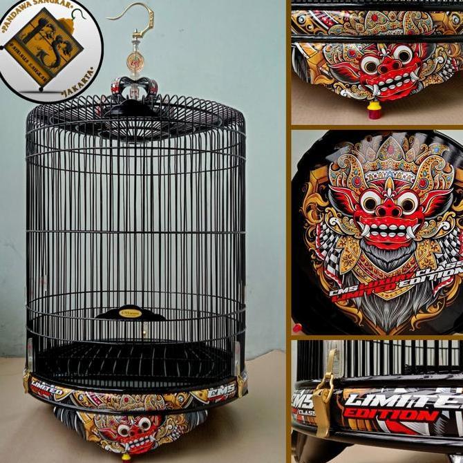 TERMURAH SANGKAR/KANDANG MURAI CMS PVC DECAL MOTIF BARONG No. 2 READY STOCK