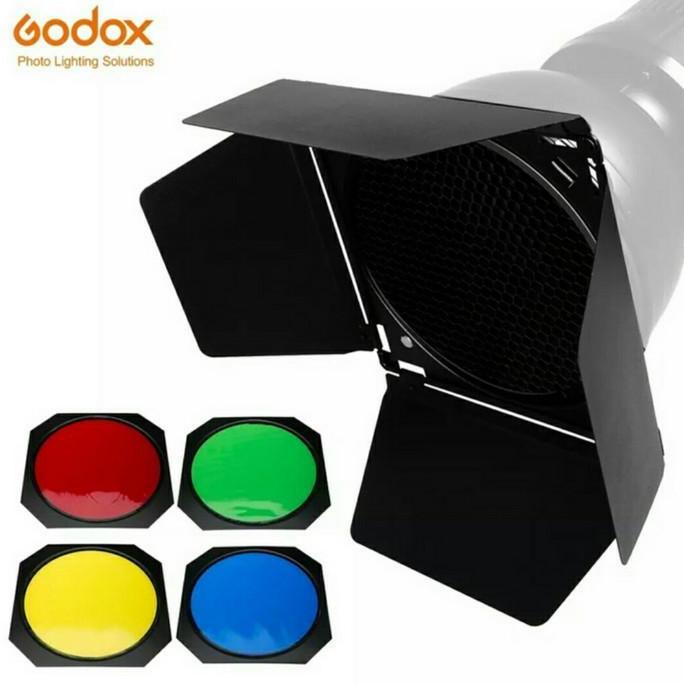 Populerstudioacc- Godox Bd-04 Barndoor Honeycomb Grid 4 Color Filter Sl60W Sl60 Sk400