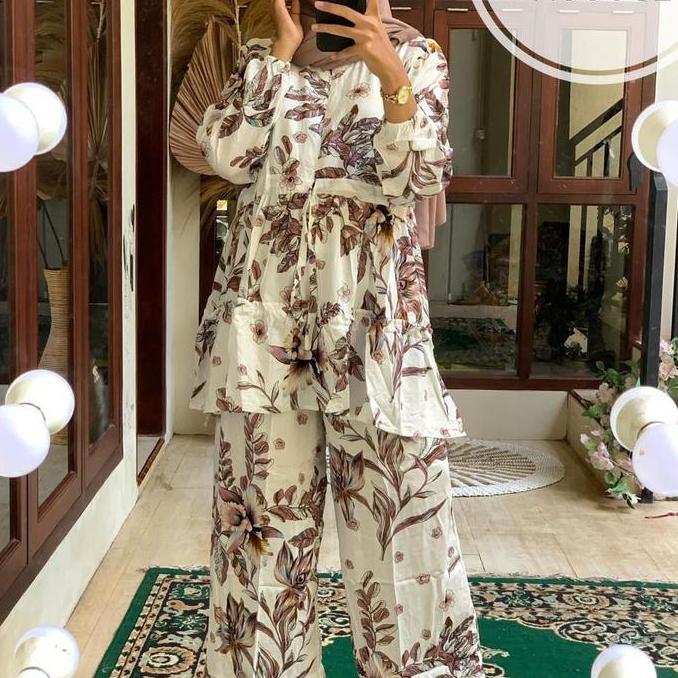 One Set Tunik Jumbo Rayon Viscos, One Set Jumbo Lengan Panjang,