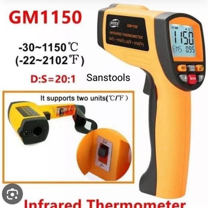 Benetech GM1150 infrared thermogun 1000 derajat GM-1150 Original