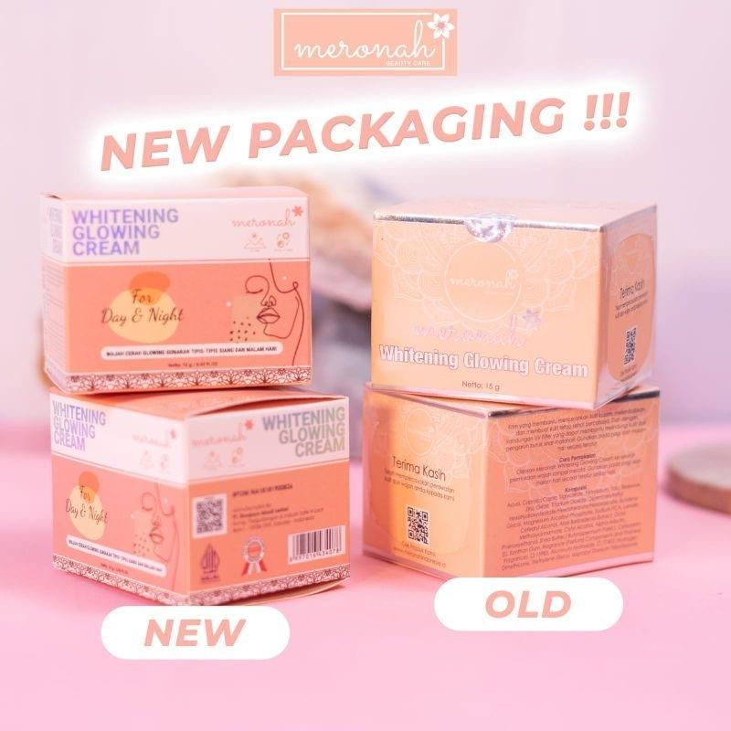 Cream Flek Dan Wajah Kusam Meronah Glowing Cream 2In1 | Cream Pagi Dan Cream Malam | Krim Wajah Bpom