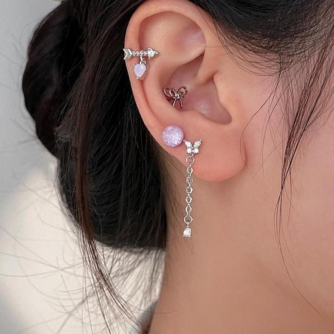 Bisainstan- Ear Partner-Anting Titanium Untuk Wanita, Cocok Untuk Telinga Bagian Luar, Desain Mewah 