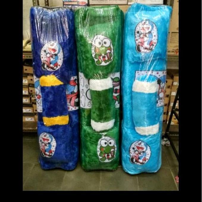 Surpet Kasur Karpet Motif Karakter Bahan Bulu Rasfur 120x160 cm Tebal 3 cm dengan Sleting Isi Dakron