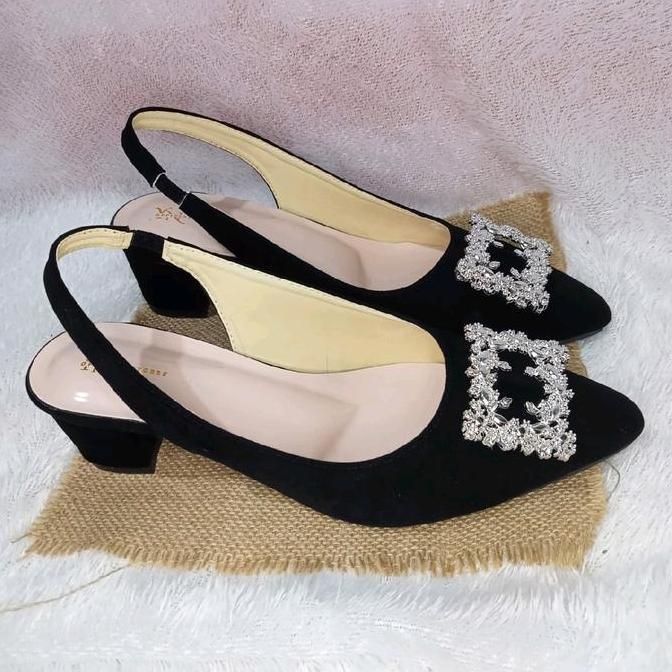 Jelitashoes- Sepatu Sendal Wanita Ukuran Jumbo Tinggi 5Cm Ukuran 41 42 43 44 45