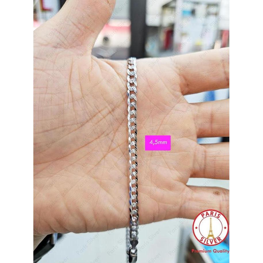 Bisainstan- Kalung Sisik Naga Perak Asli 925 Pria Silver Anti Karat Kilap