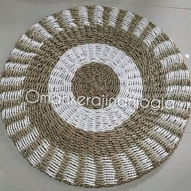 rug seagras 80 cm /Karpet anyam/floor mat termurah Karpet