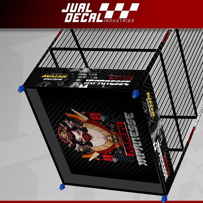 ASLI Decal Stiker Sangkar Kotak Variasi SAZIME Japan Kandang Gepengan Burung Cendet Kacer Kosan READ