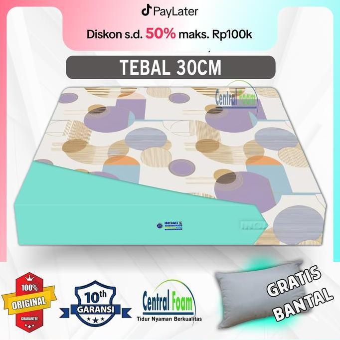 Kasur Busa INOAC Tebal 30 cm EON Density 23 - FREE BANTAL - Ukuran 80x200, 90x200, 100x200, 120x200,