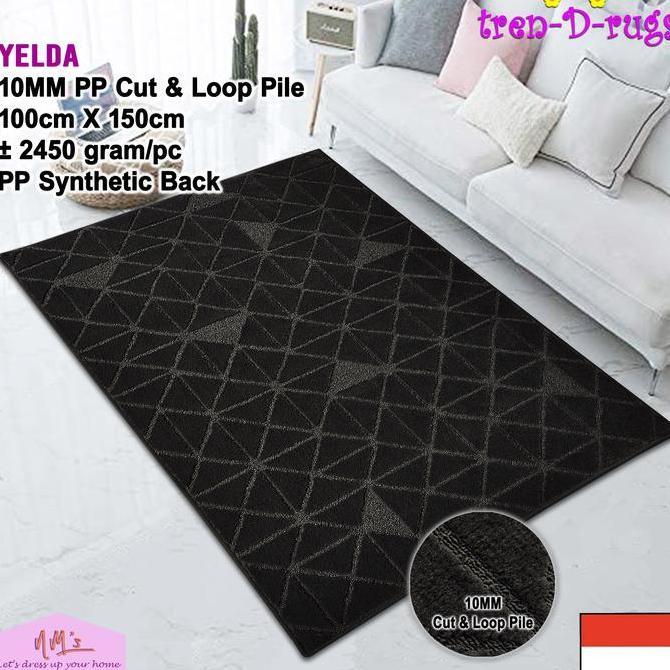 Tren-D-rugs karpet plush motif 3d timbul aesthetic modern 100x150 cm tebal bulu 10 mm permadani alas