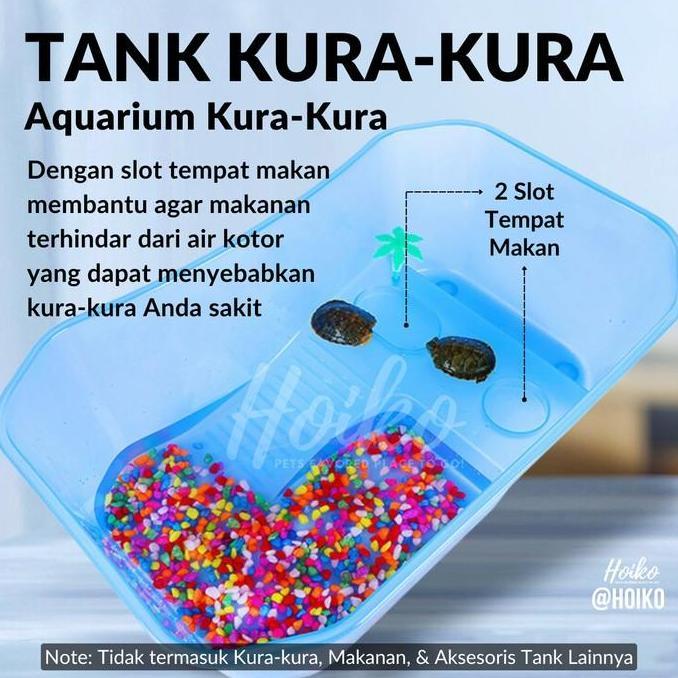 TERBARU - Turtle Aquarium Tank L XL Bak Ember Tempat Kura Kura Air Besar Akuarium Kandang Box Kura2 