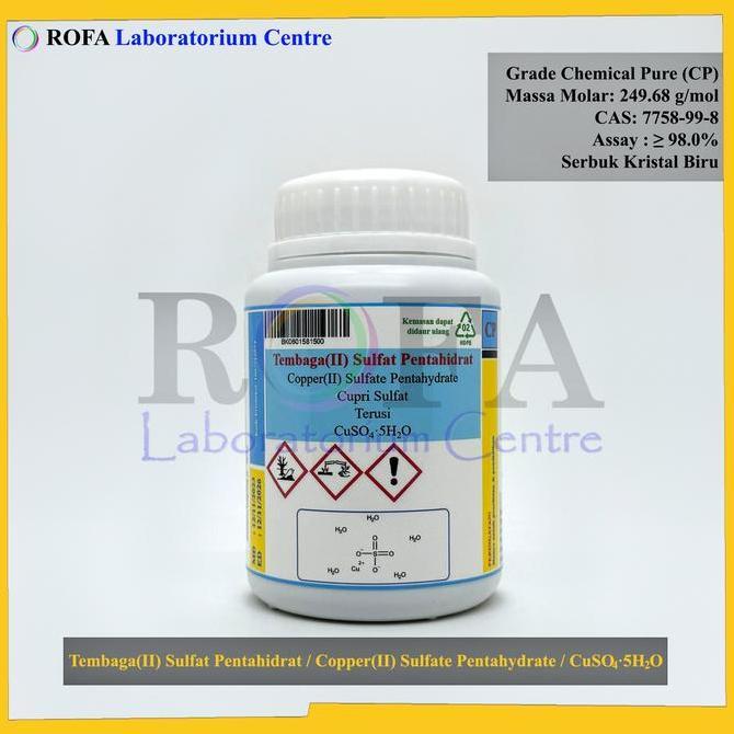 NEW Tembaga(II) Sulfat Pentahidrat / Copper(II) Sulfate Pentahydrate / Terusi / CuSO4.5H2O Serbuk CP