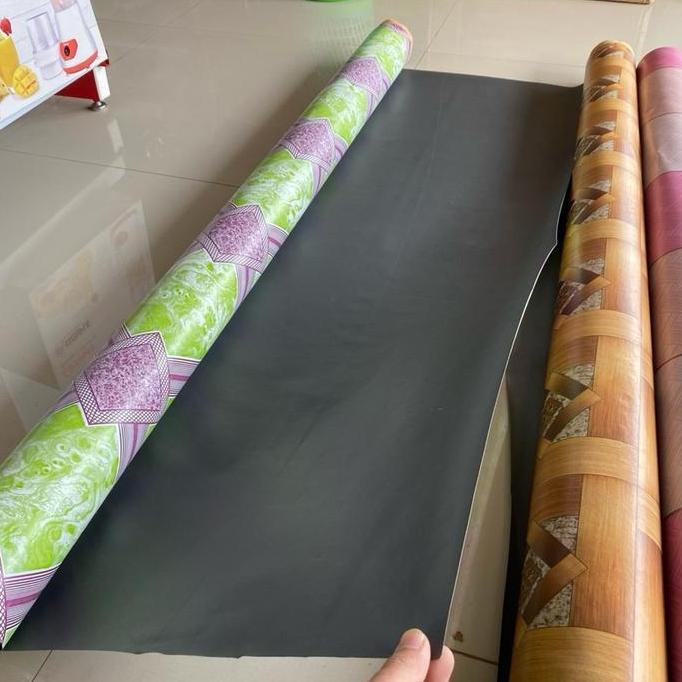 Karpet Plastik Tebal Anti Air 1.2M x 15M - Perlak Lantai Meja Vinyl Roll Dekorasi Waterproof PVC Pel