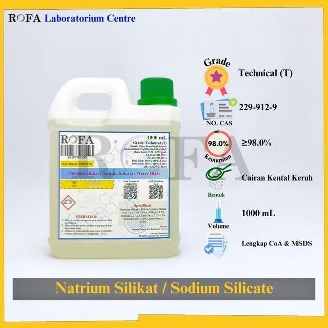 HARGA DISC - Natrium Silikat / Sodium Silicate / Waterglass / Na2SiO3 1000 mL